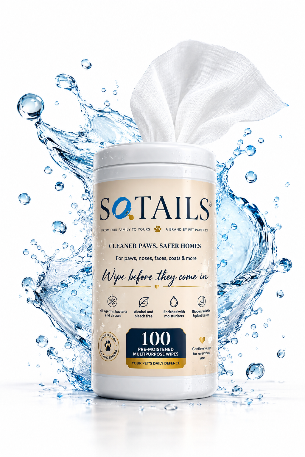 Sotails Pet Wipes product composition