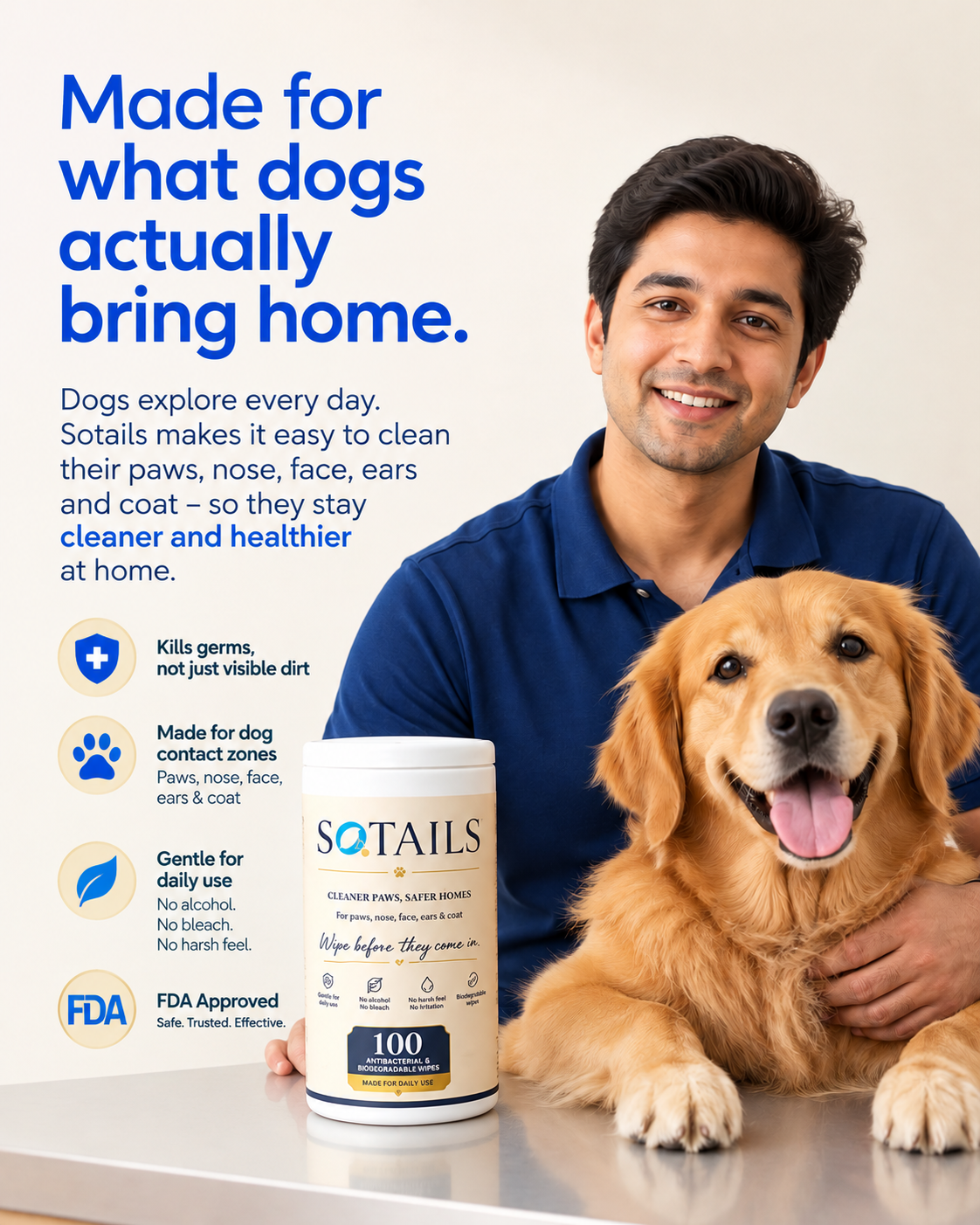 SOTAILS Pet Wipes