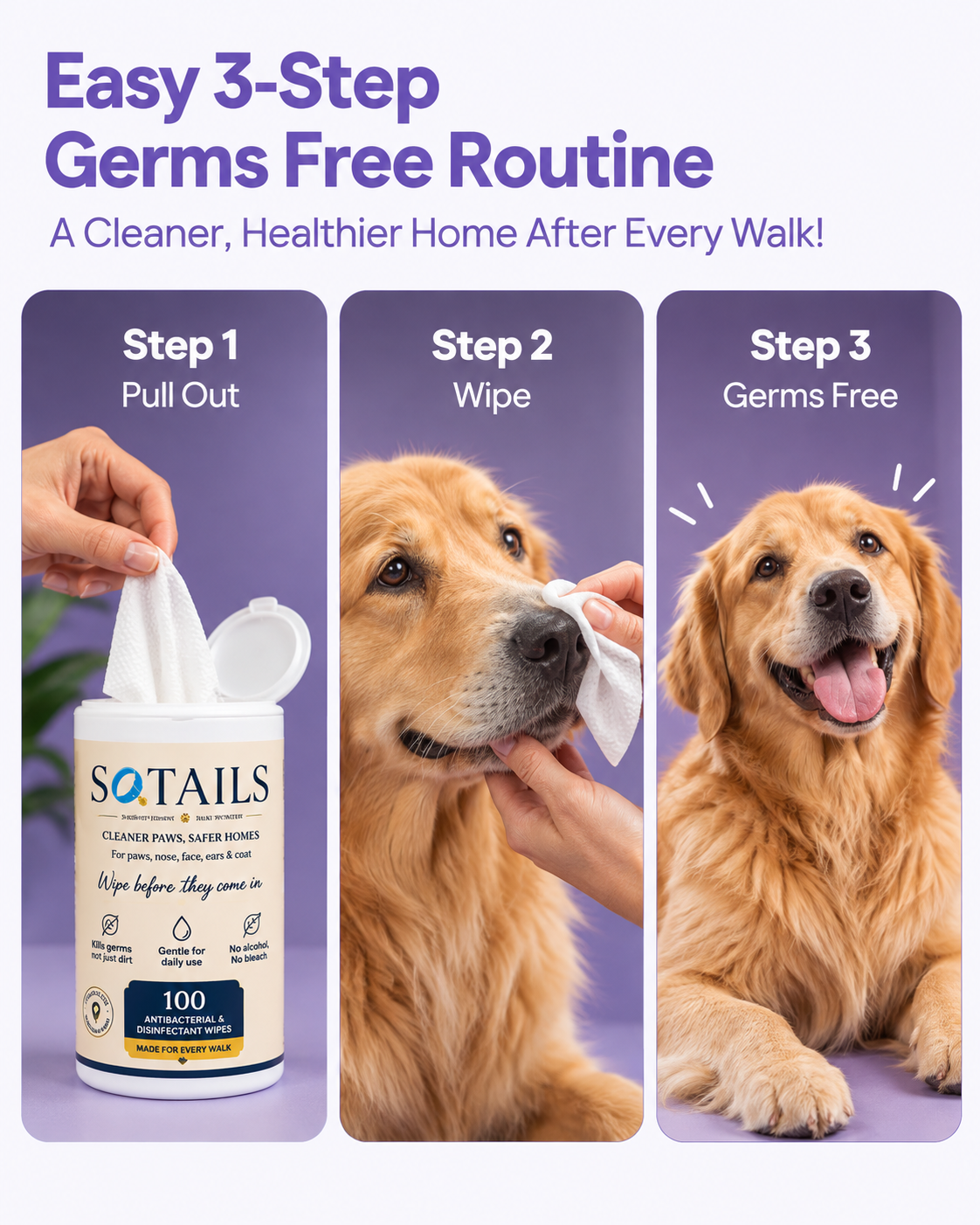 SOTAILS Pet Wipes