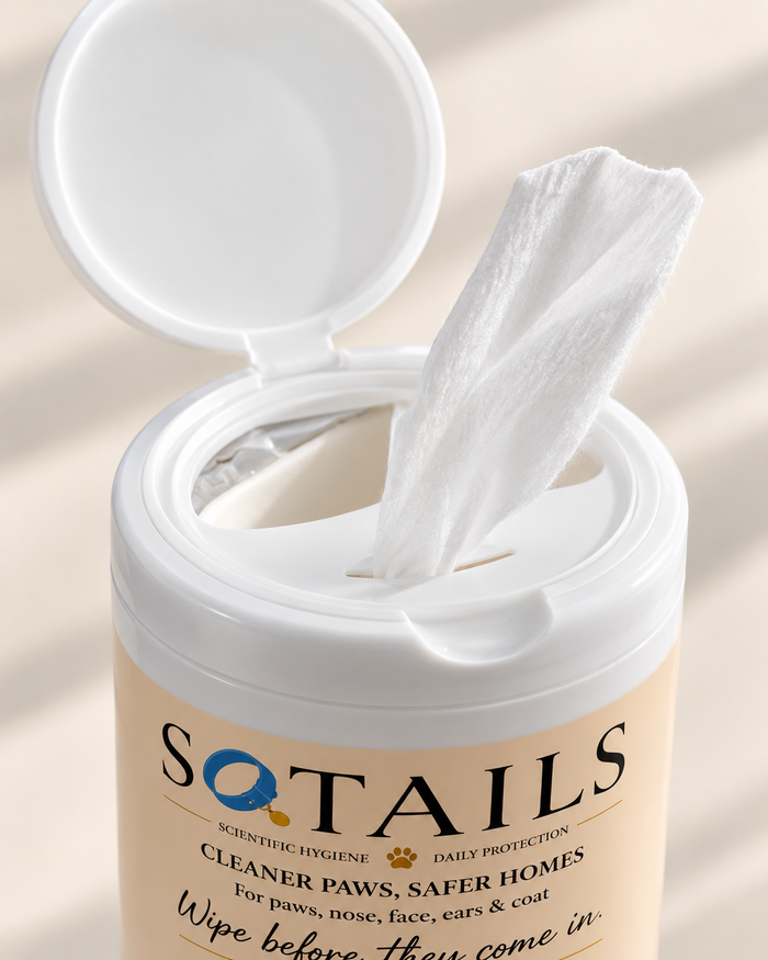 Close-up of Sotails Pet Wipes texture