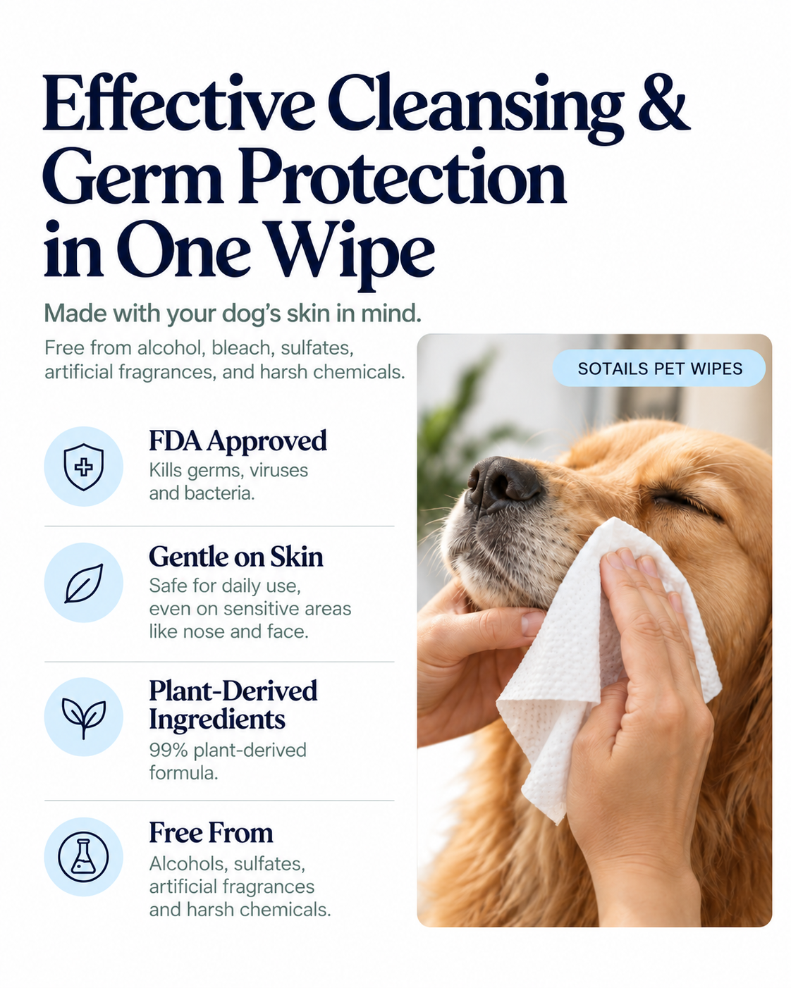 SOTAILS Pet Wipes